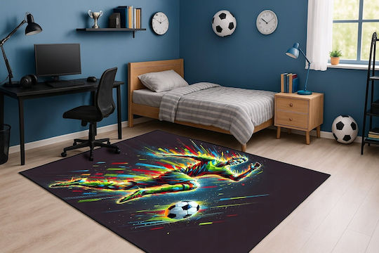 Strado Детски Килим Футбол Многоцветен 120x170см