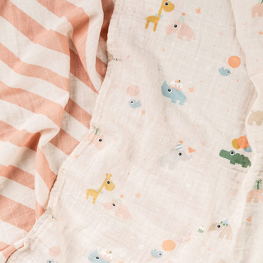 Done by Deer Swaddle Blankets from Muslin Pink 65x65cm 2pcs