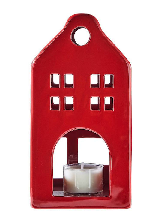 Butlers Delft Candle Holder Ceramic in Red Colour 10x18x8cm