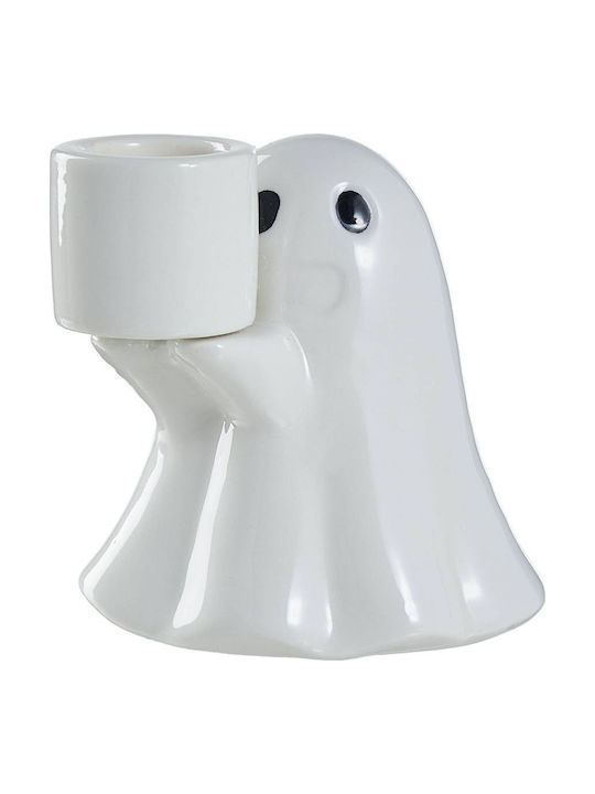Butlers Halloween Kerzenhalter Keramik in Weißer Farbe 8cm