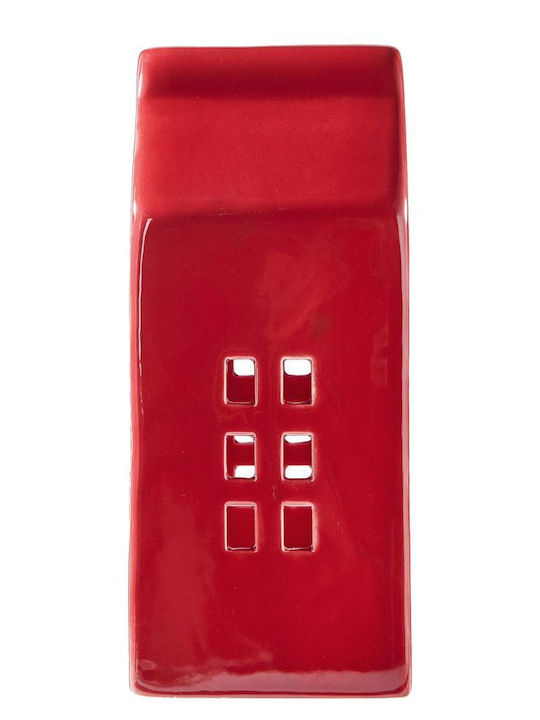 Butlers Delft Kerzenhalter Aus Keramik In Roter Farbe 10x18x8cm
