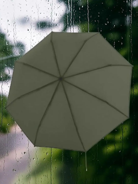 Knirps Automatic Compact Khaki Rain Umbrella