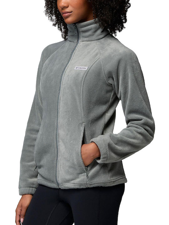 Benton Springs Voll Fleece Damen Strickjacke mit Reissverschluss Graue