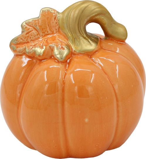 Decorative Ceramic Pumpkin Φ12x11 From Orange Gold Keskor 68276-2