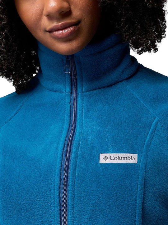 Benton Springs Voll Fleece Damen Strickjacke mit Reissverschluss Blau