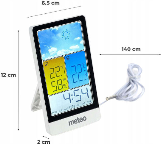 Meteo Stație Meteo Fără Fir Digitală de Masă Albă Meteo Stație Meteo Fără Fir Digitală de Masă Albă
