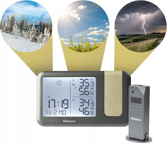 Meteo Stație Meteo Fără Fir Digitală De Masă Gri