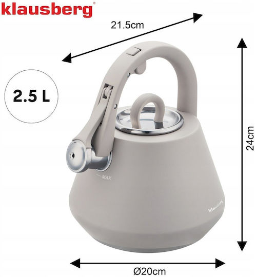 Klausberg Stainless Steel Grey Boiler 2500ml