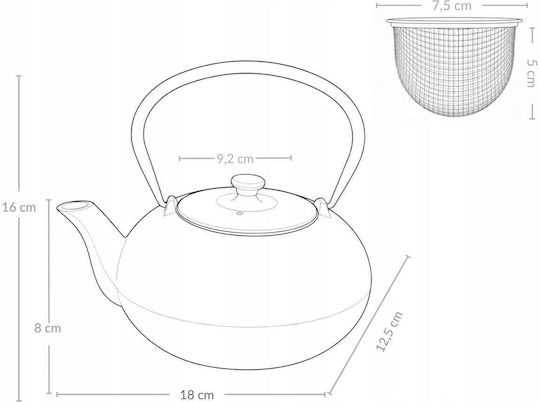 Βραστήρας Μαντεμένιος Χάλκινη 800ml