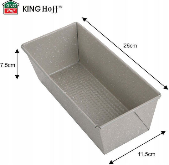KING Hoff Форма за сладкарство за хляб от неръждаема стомана 26x11.5x7.5см