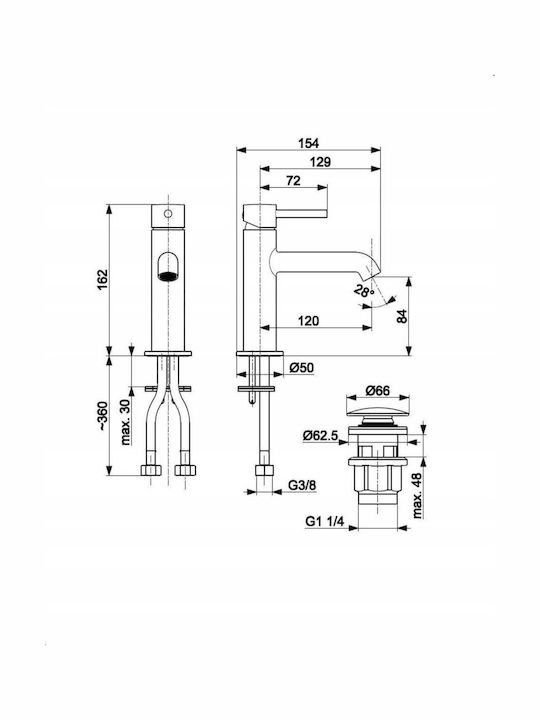 KFA Mixing Sink Faucet Grey