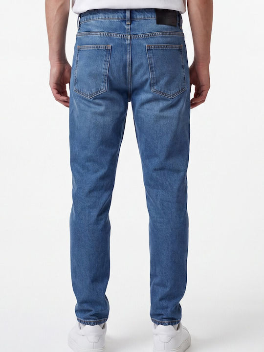 Jean Ανδρικό Παντελόνι Τζιν Relaxed Tapered Fit Μπλε