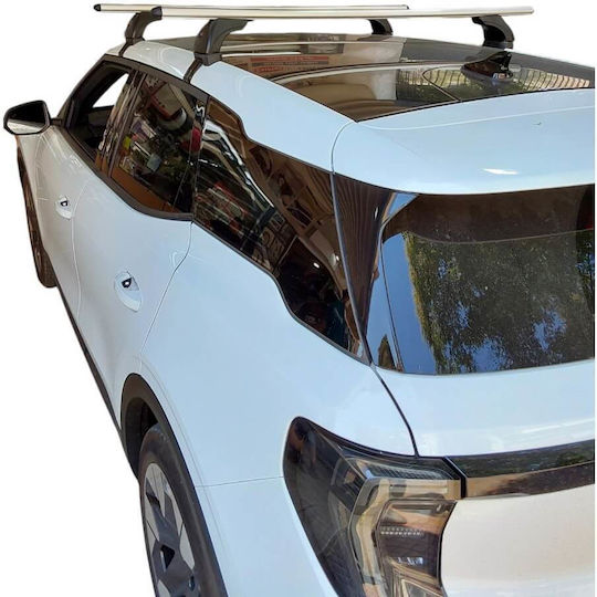 Nordrive Autodachträger Dachträger mit Dachträgerfüßen und Schloss Aluminium Silber für Ford Explorer 2024 2 Stücke