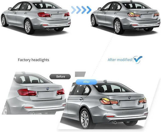 Задни Фарове Комплект Bmw 3 F30 11-18 Седан M4 Look Oled Dynamic Start Up Димни Vland