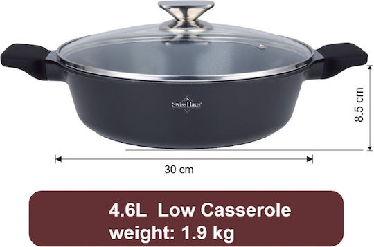 Swiss Haus Aluminum Pan with Lid with Non-Stick Coating 34cm Swiss Haus Aluminum Pan with Lid with Non-Stick Coating 34cm