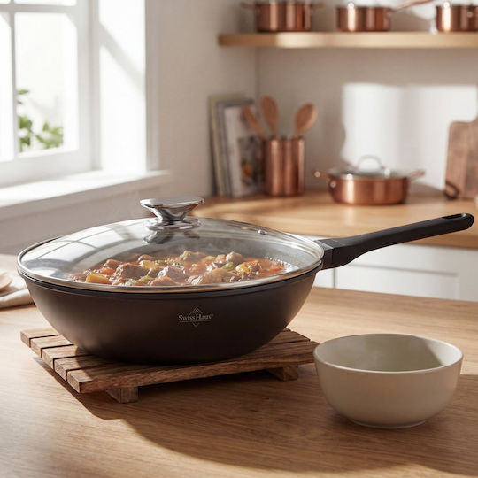 Swiss Haus Aluminum Pan with Lid with Non-Stick Coating 28cm