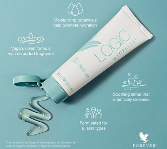 Logic By Forever Aloe Гел Почистващ Продукт За Лице 88 Мл