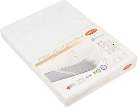 Matex Protective Single Waterproof Mattress Cover with Elastic Straps White 100x200cm
