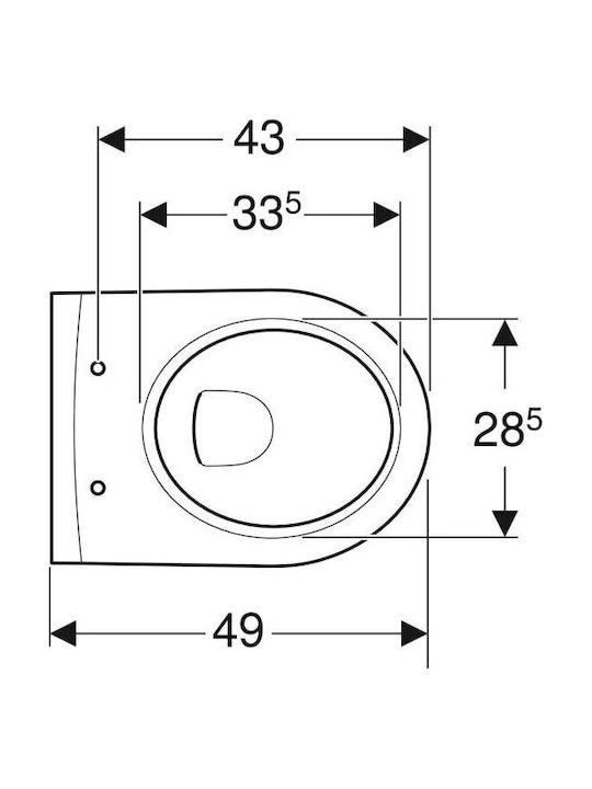 Geberit Wandhängende Toilette mit Deckel Soft Close Weiß