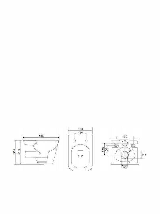Omnires Λεκάνη Κρεμαστή με Κάλυμμα Duroplast Λευκή 5902539824407