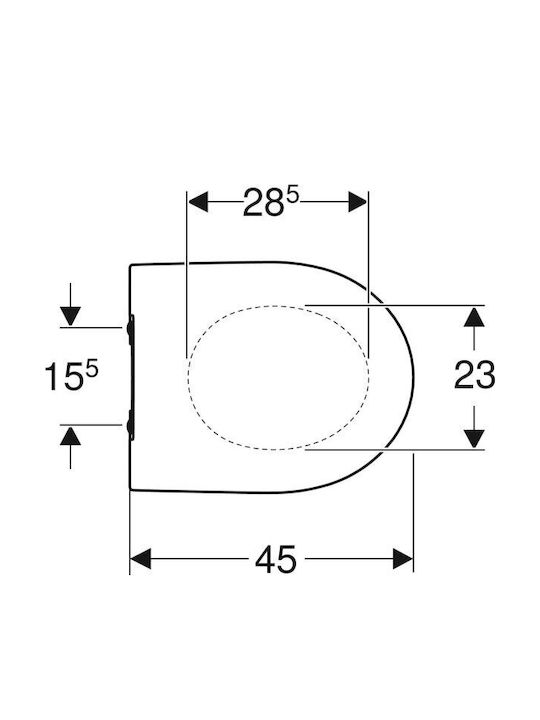 Geberit Wandhängende Toilette mit Deckel Soft Close Weiß
