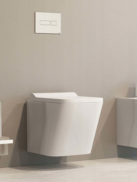 Omnires Λεκάνη Κρεμαστή με Κάλυμμα Duroplast Λευκή 5902539824407