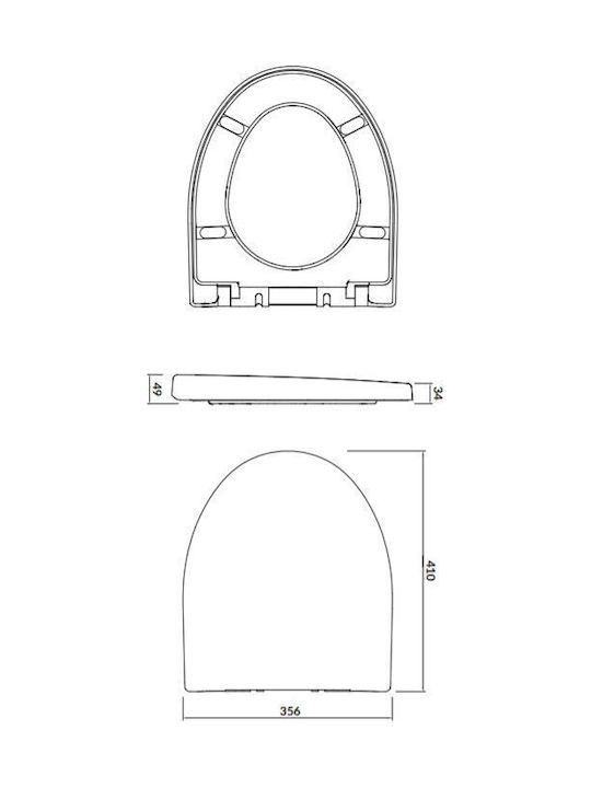 Cersanit Capac WC Plastic Alb