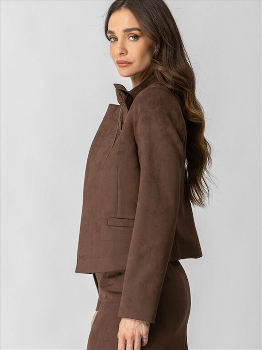 Chrisper Damen Blazer Braun