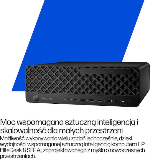 HP EliteDesk 8 G1i AI Настолен компютър (Ultra 5-235/16GB DDR4/512GB SSD/W11 Pro)