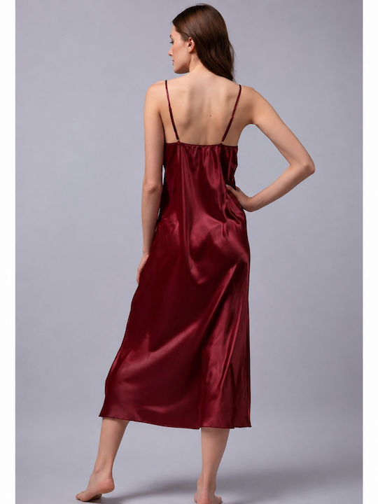 Pen-ky Summer Women's Nightgown Burgundy