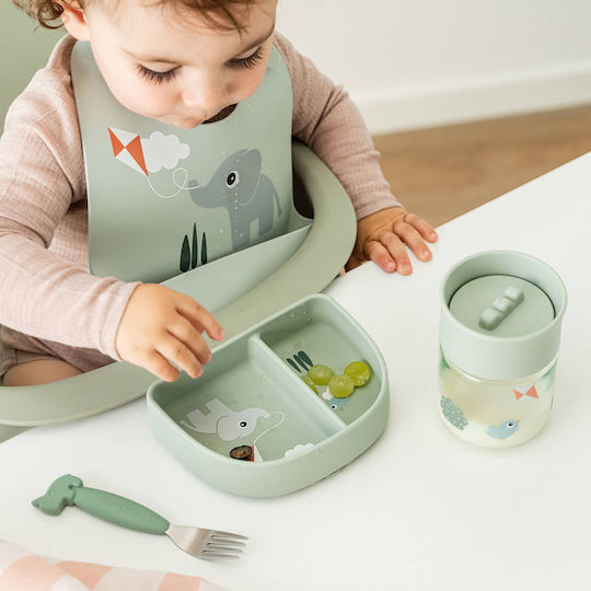 Done by Deer Водоустойчива Силиконова Бандана с Джоб Playground Green