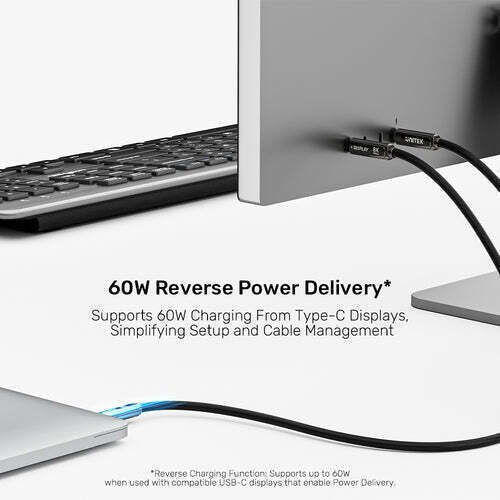 Unitek Cablu Video USB-C Masculin - USB-C 60W PD Negru 5m