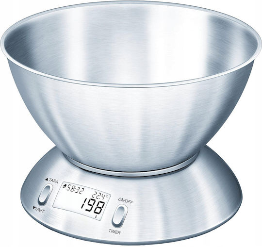 LTC Audio Digitale Küchenwaage bis 5kg Silber