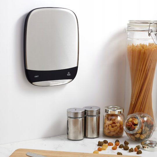 Webber Digitale Küchenwaage mit Eimer bis 10kg Inox