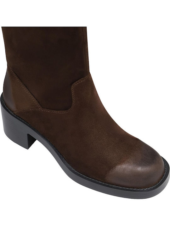 Wildleder Damenstiefel Braun