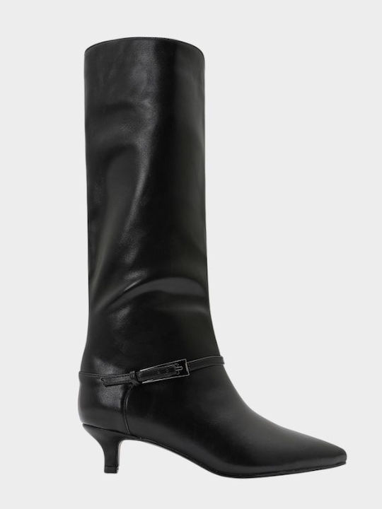Damenstiefel mit Mittelhohem Absatz in Schwarz