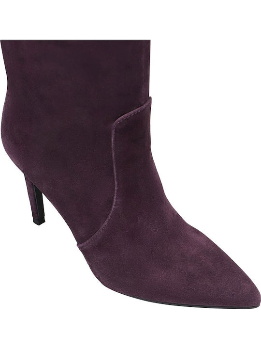 Suede Women's Boots Purple