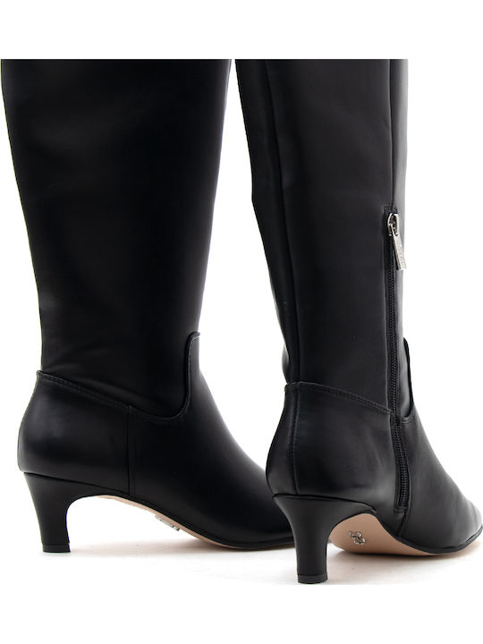 Damenstiefel mit Mittelhohem Absatz Schwarz