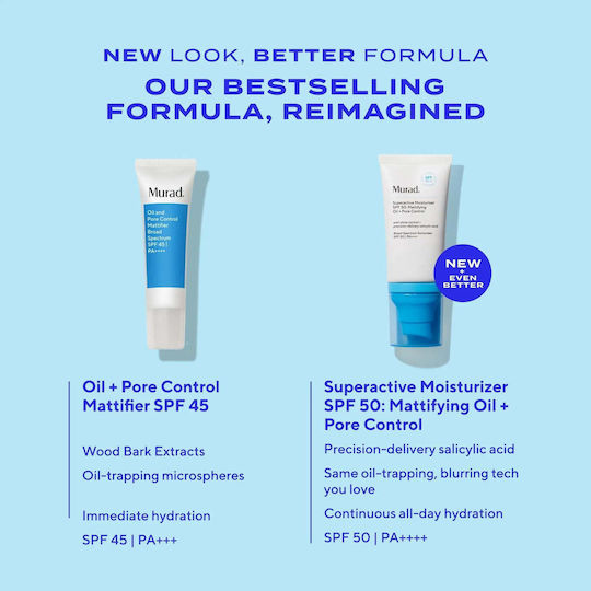 Murad Superactive Face Day Cream with SPF40 for Moisturizing & Oiliness Control 50ml