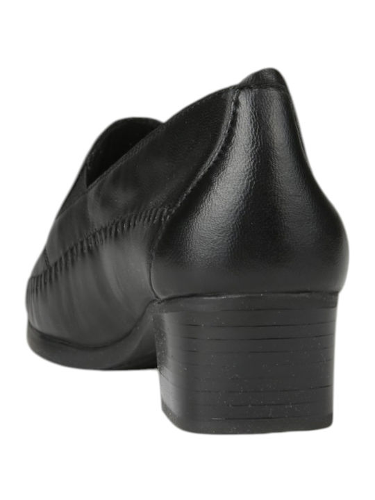 Mocasini Dama Din Piele În Culoare Neagră
