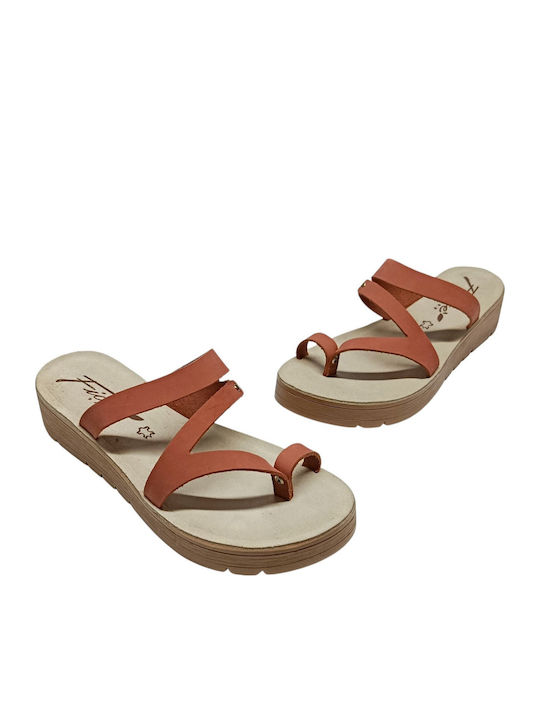 Sandale Casual Damă Din Piele Tabac Maro