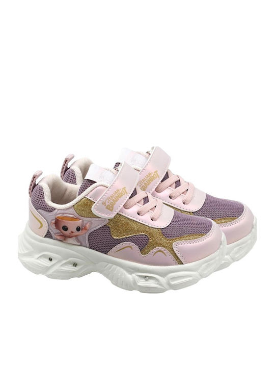 Kids Sneakers with Lights Rose Gold