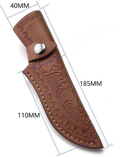 Cuțit Teacă Cuțit De Buzunar Fabricat Din Piele Pu De Înaltă Calitate Durabil Elegant Închidere Securizată Cu Capsă Design Gravurat Lame Până La 11 Cm 18.5 Cm Maro Pristyle