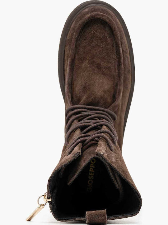 Leather Women's Ankle Boots Brown