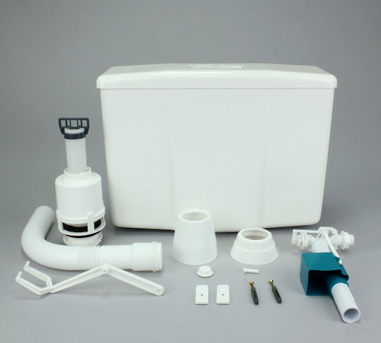 Inter-sano Wall Mounted Plastic Toilet Flush Rectangular Low Pressure