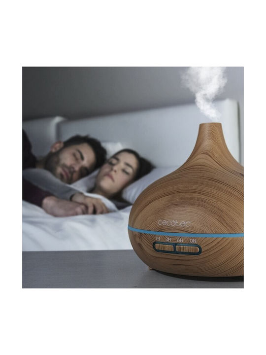 Cecotec Dispozitiv de Aromaterapie cu Led Ultrasonic Umidificator cu Temporizator Maro 300ml
