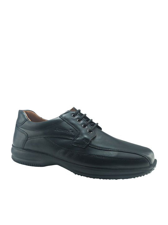 Leder Herren Freizeitschuhe Schwarz