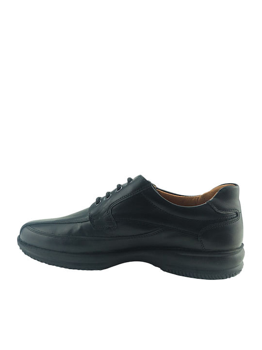 Leder Herren Freizeitschuhe Schwarz