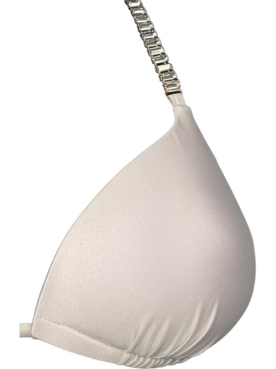 Bikini Set Triangle With Light Padding White