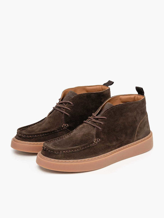 Herrenstiefel Braune Leder Casual